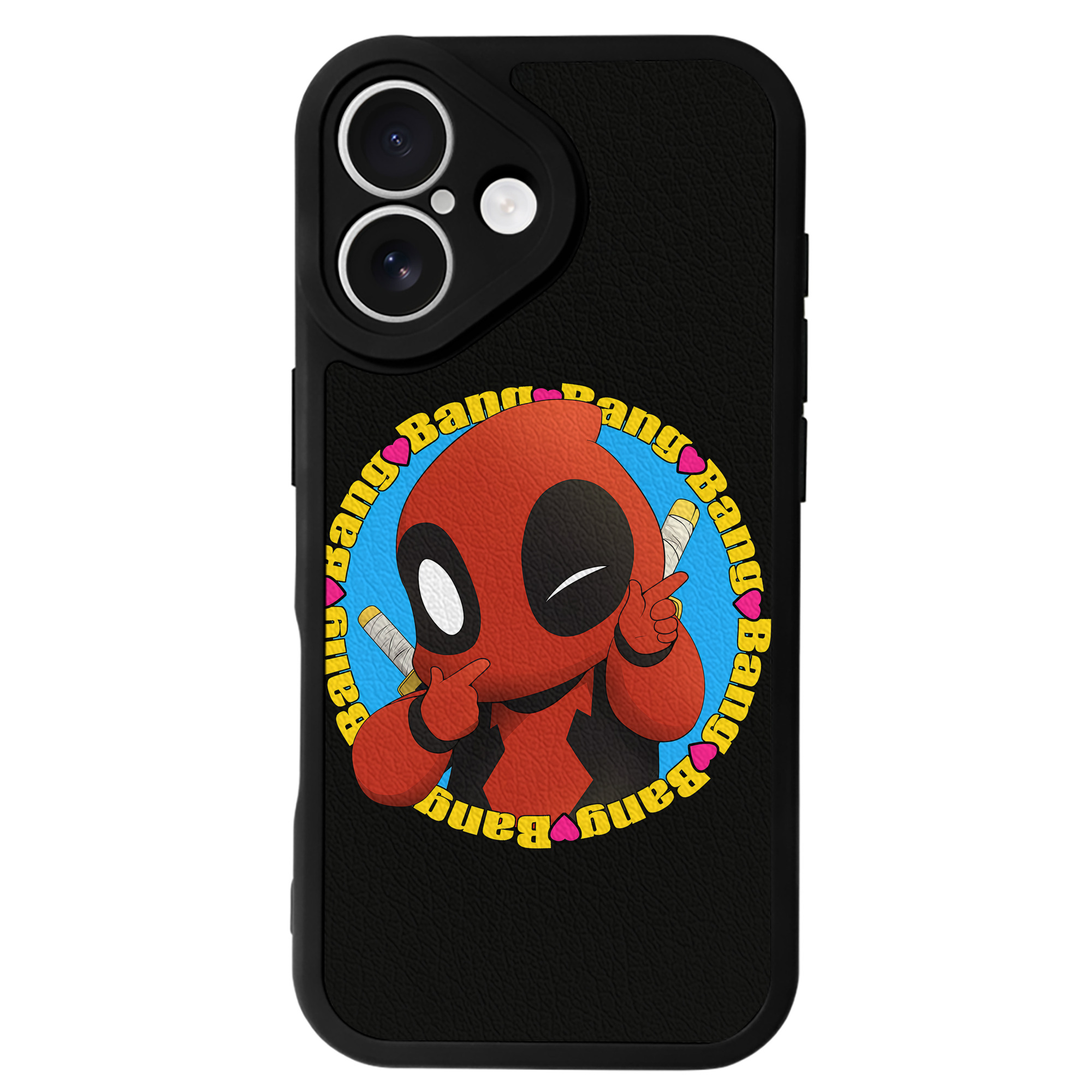 （画像用） Deadpool デッドプール 【iPhone 16シリーズ対応】シリコンスマホケース（レザー調） 材質：シリコン